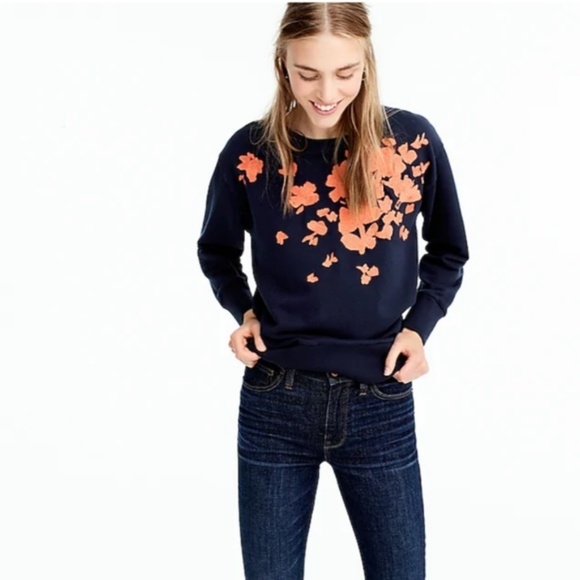 J. Crew Sweaters - J.Crew | Womens Embroidered Sweatshirt